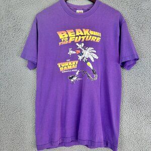 McMinnville‎ VTG T Shirt 1997 Turkey Rama! Beak To The Future Parody tee Size L